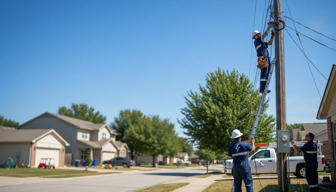 Residential electrician providing installation services in Frankford, MO
